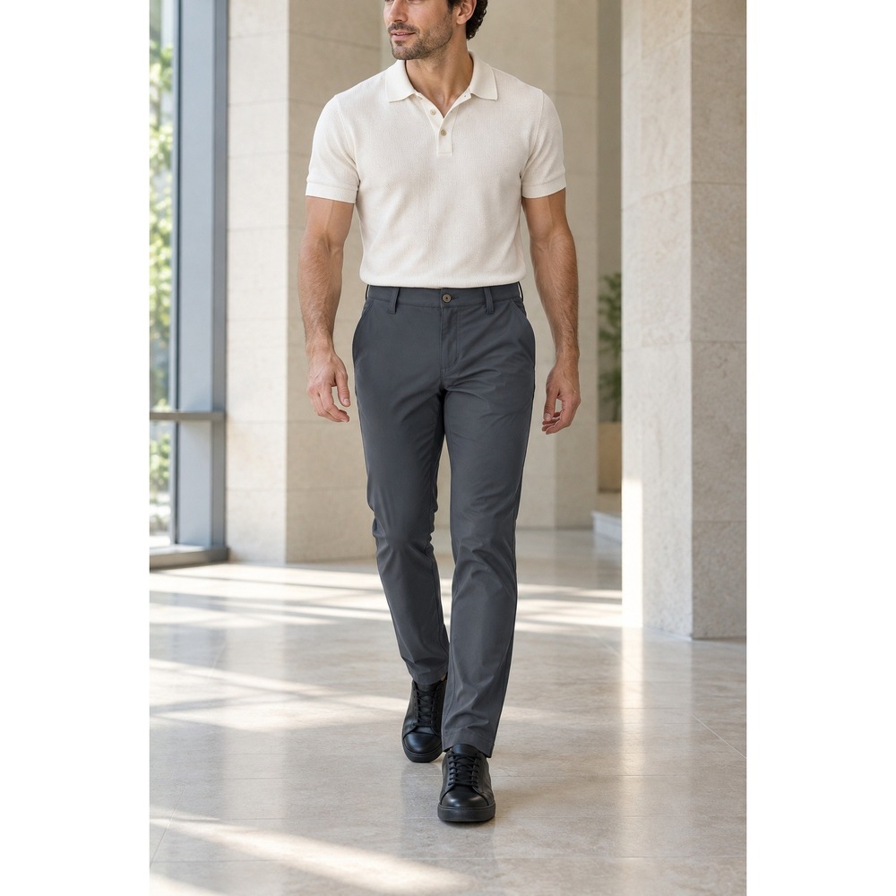 BYLT Basics Everyday Pant Performance Slim Tapered Tech Travel Chino Charcoal S